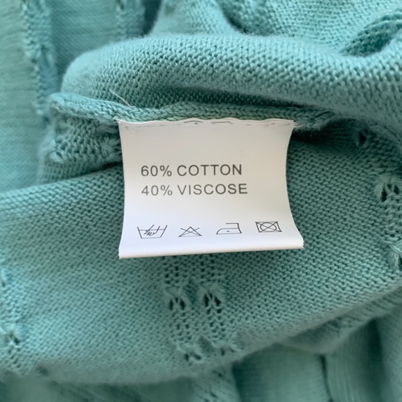 Belldini Teal Long Sleeve Open Front Cardigan- Size Small - Picture 11 of 11